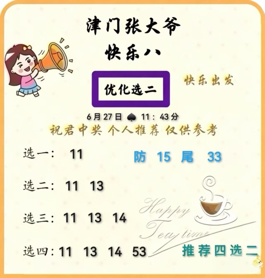 6.27快乐8名家分享