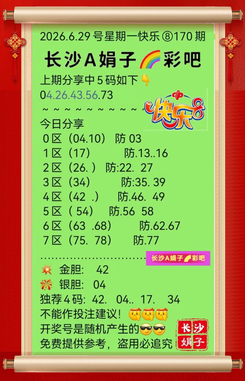 6.29快乐8名家分享