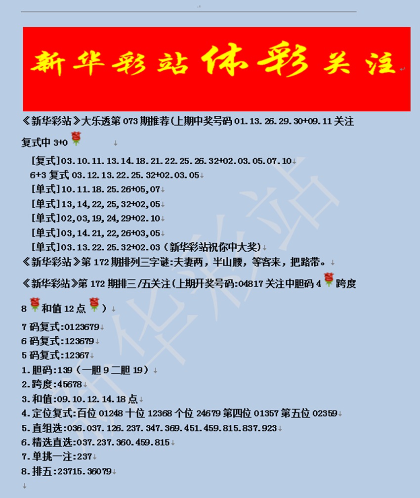 7.1排列三名家分享