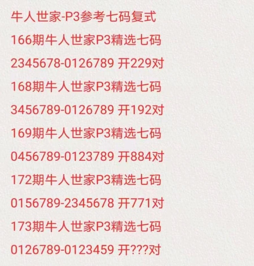 7.2排列三名家分享
