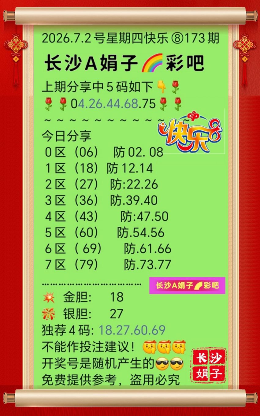 7.2快乐8名家分享