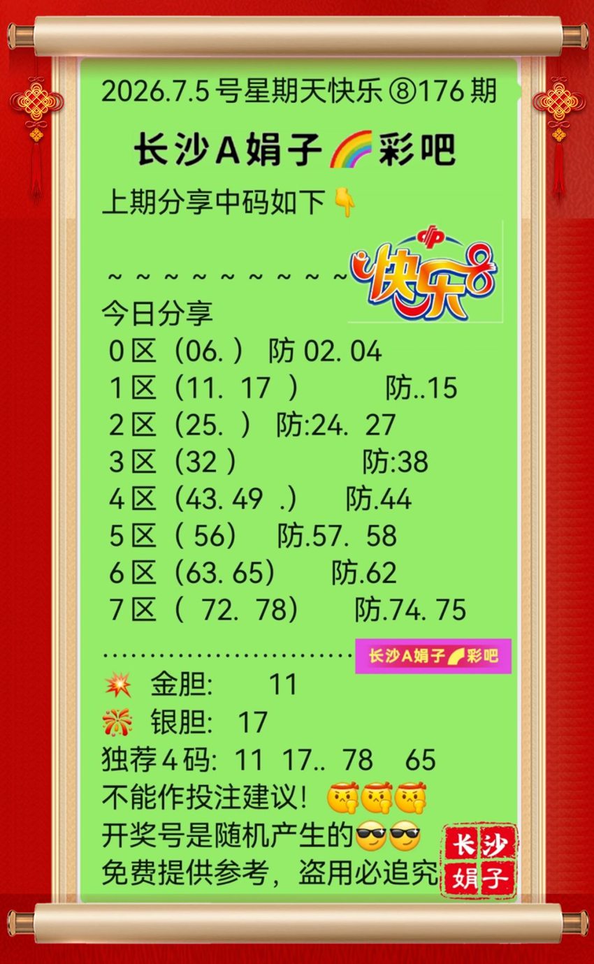 7.5快乐8名家分享