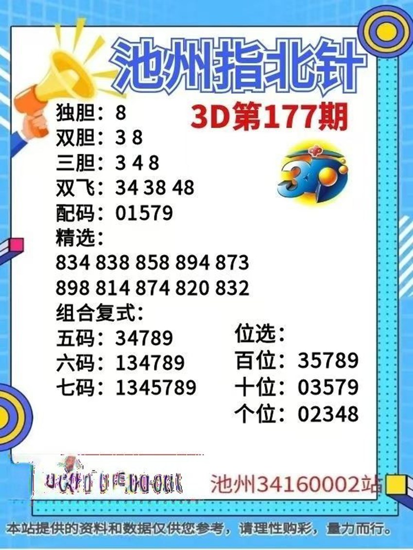 7.6福彩3D名家分享
