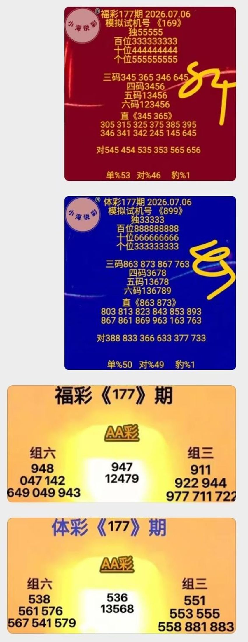 7.6福彩3D名家分享