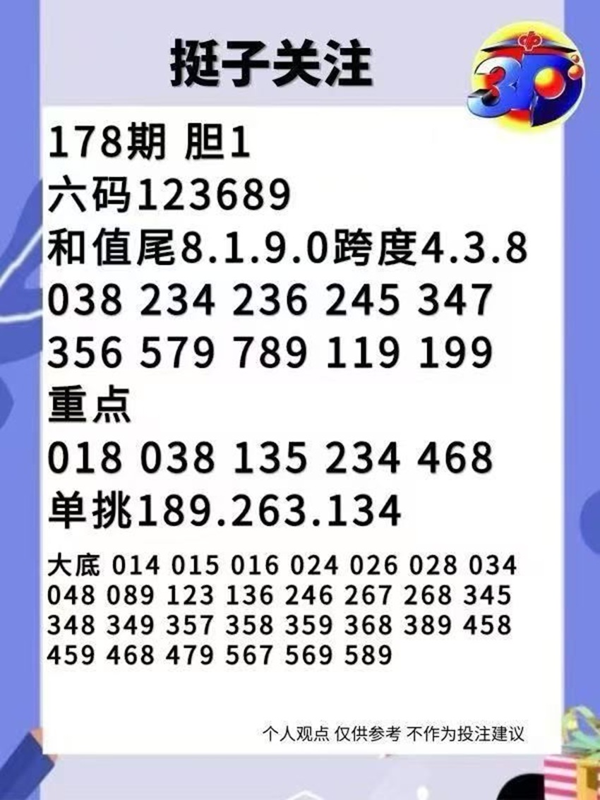 7.7福彩3D名家分享