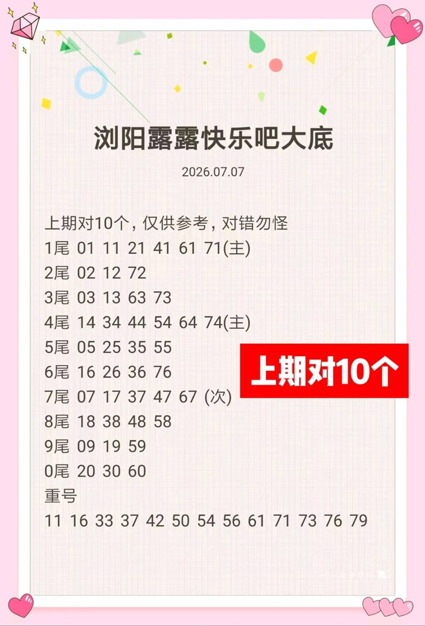 7.7快乐8名家分享