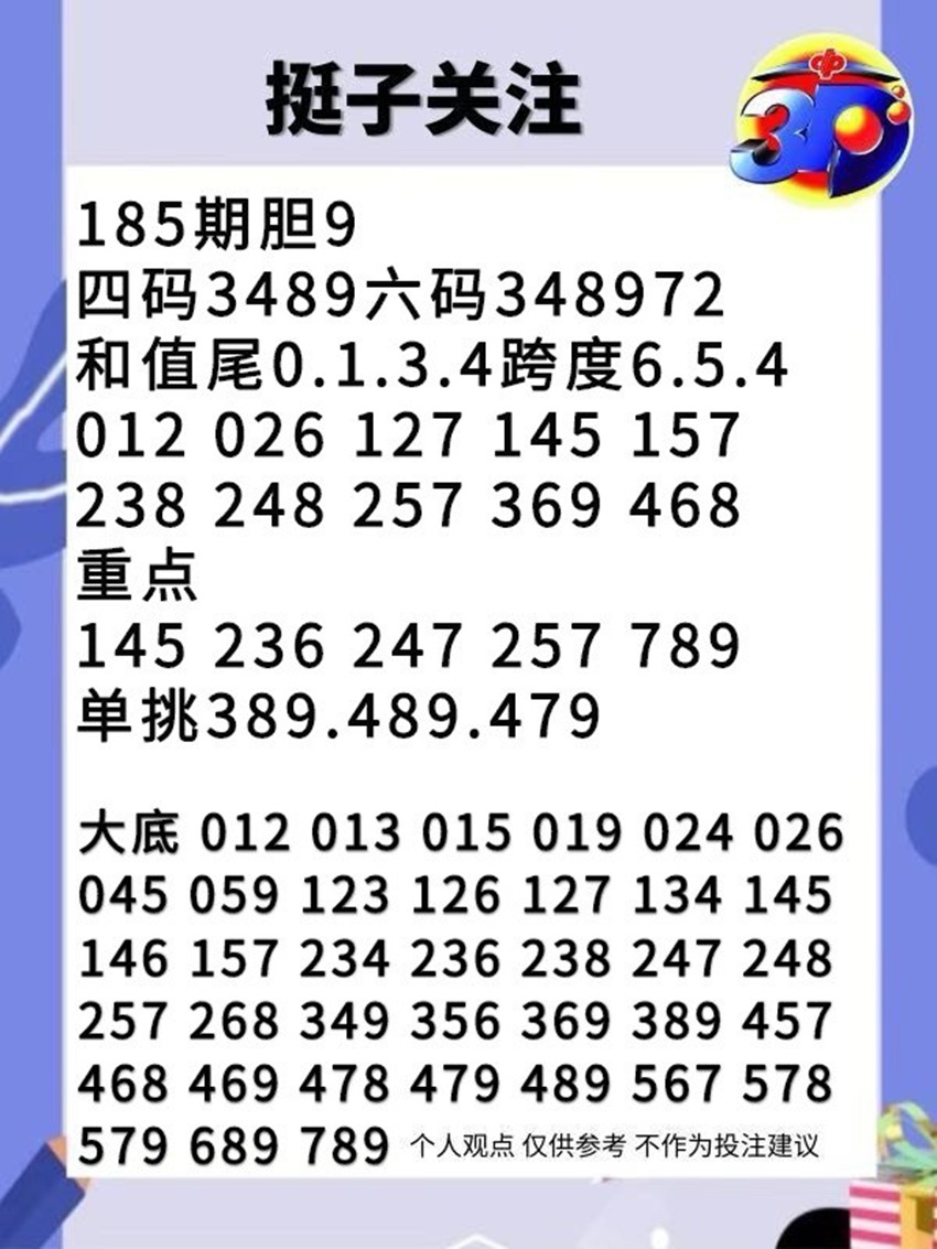 7.14福彩3D名家分享