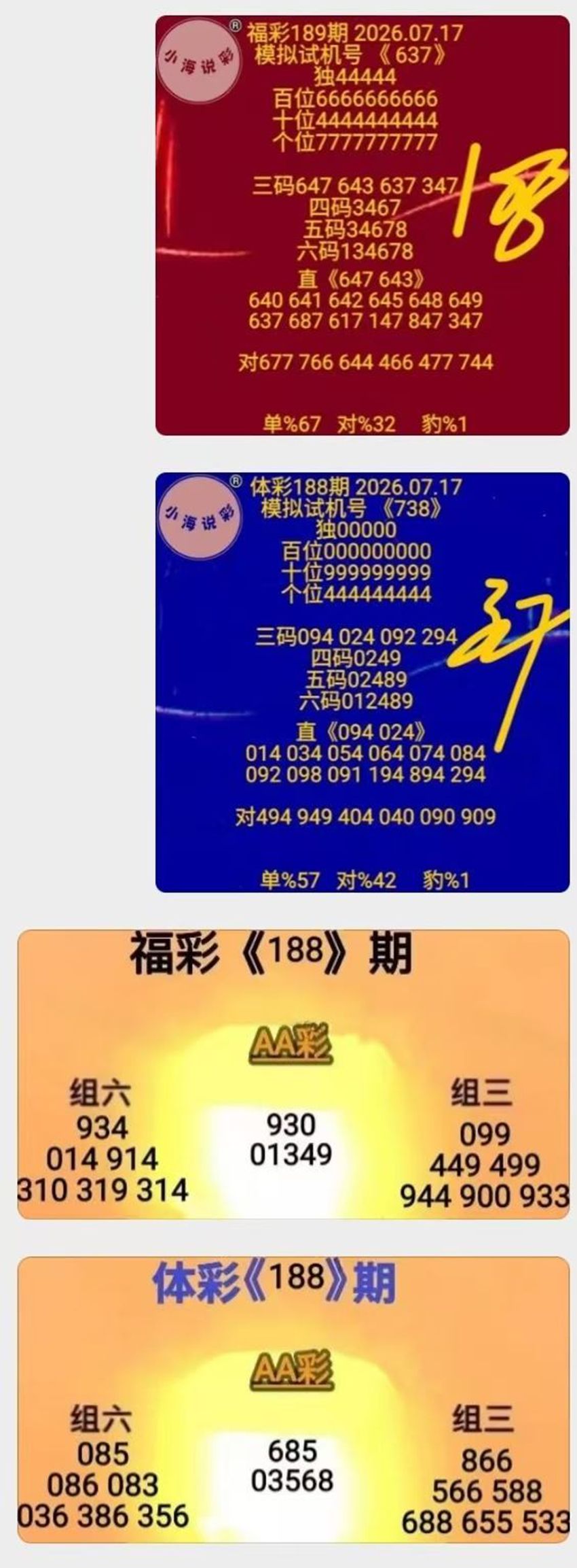 7.17福彩3D名家分享