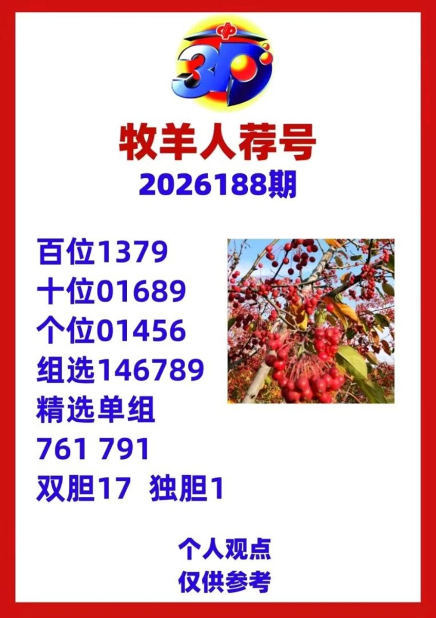 7.17福彩3D名家分享
