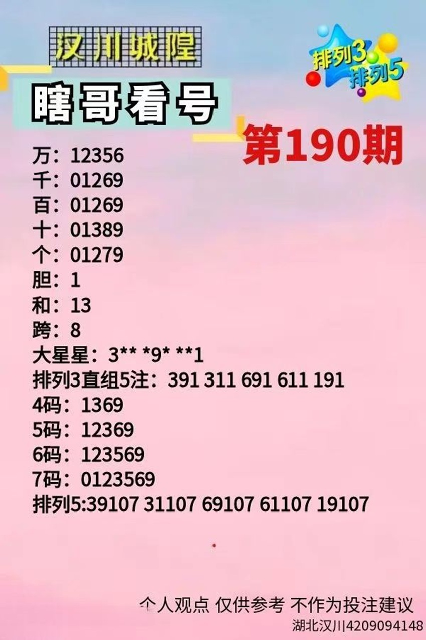 7.19排列三名家分享
