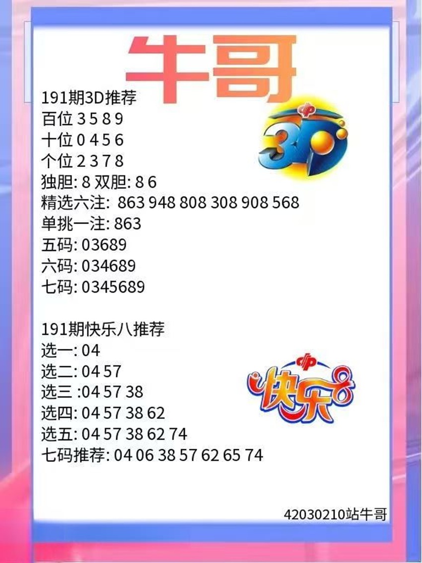 7.20福彩3D名家分享