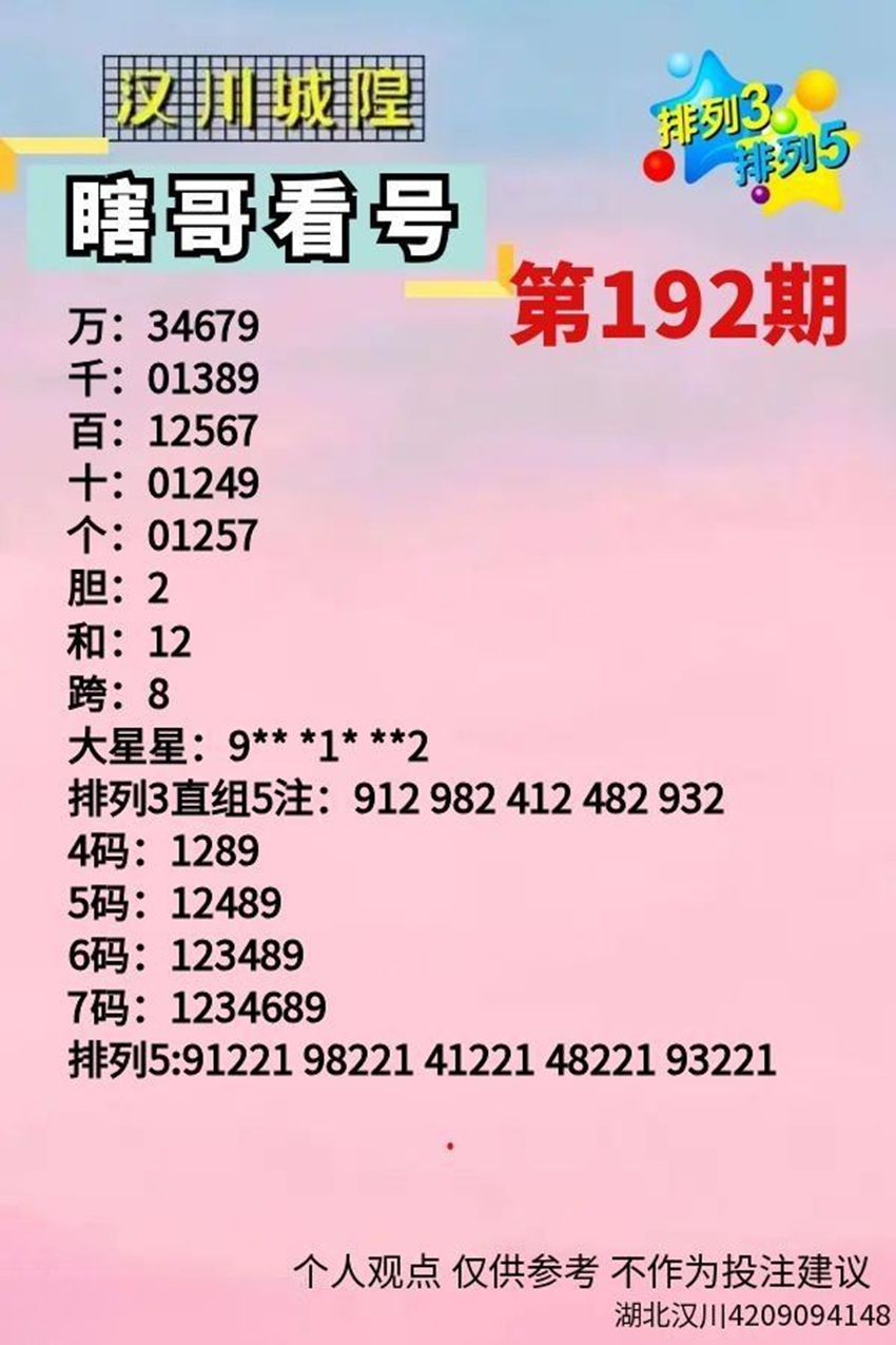 7.21排列三名家分享