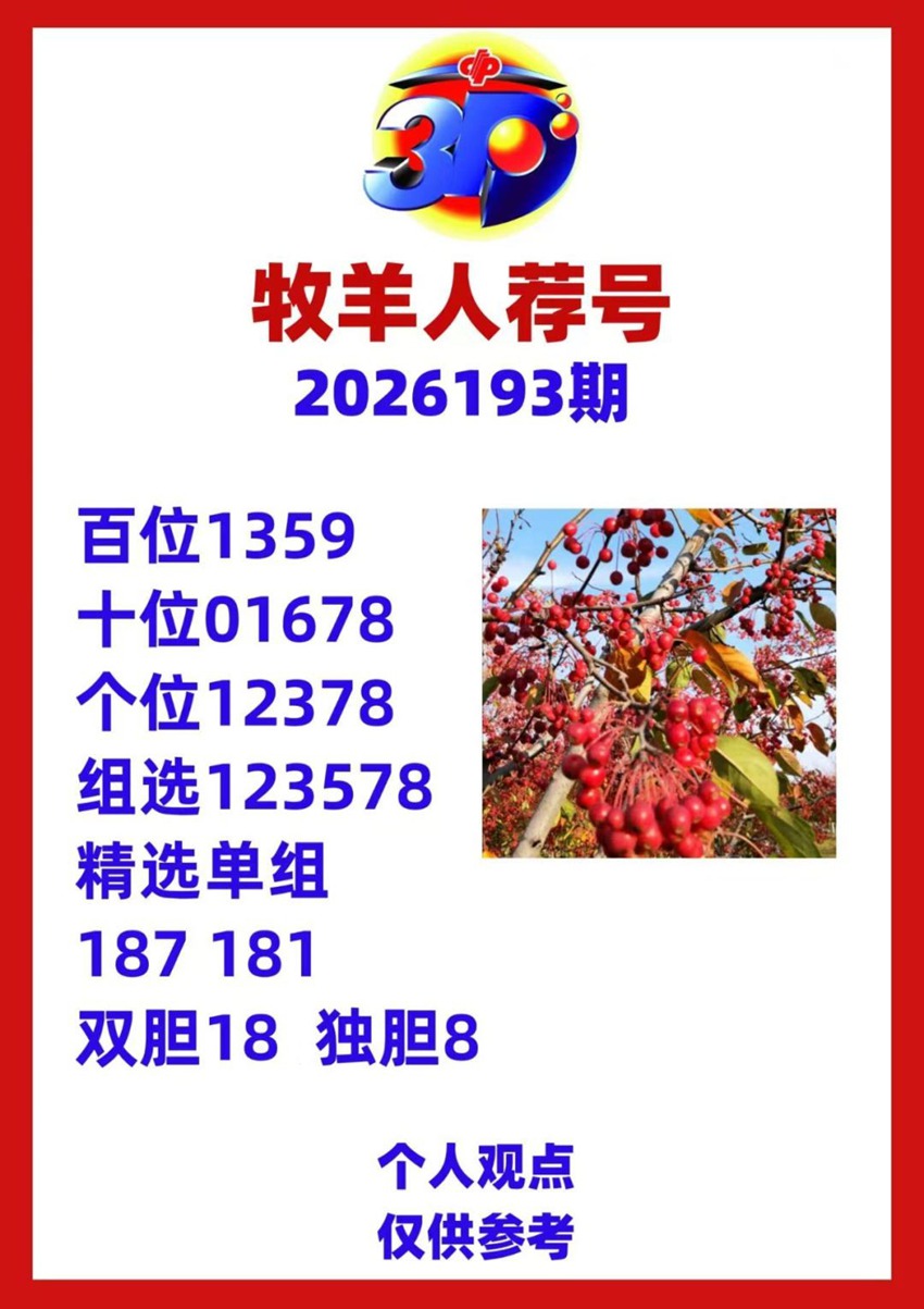 7.22福彩3D名家分享