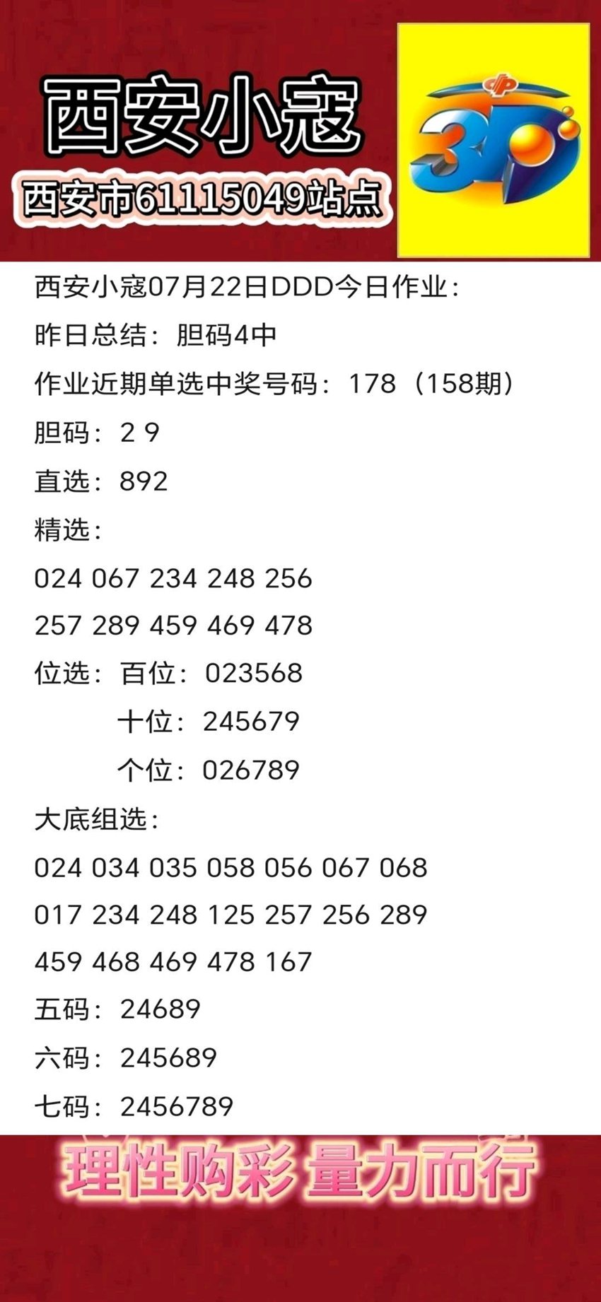 7.22福彩3D名家分享