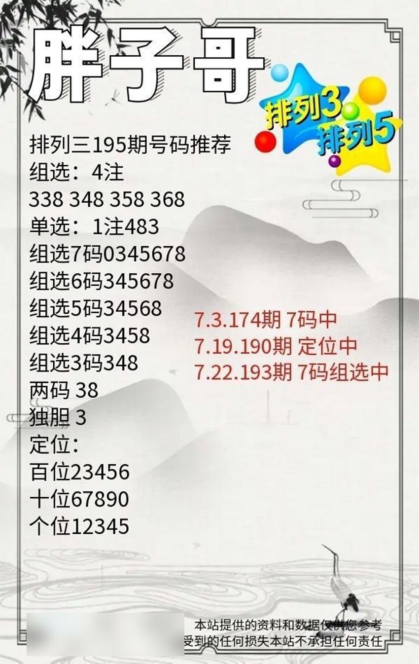 7.24排列三名家分享