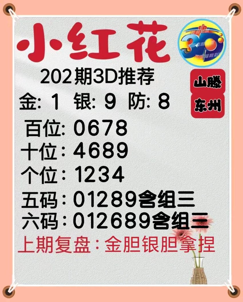 7.31福彩3D名家分享
