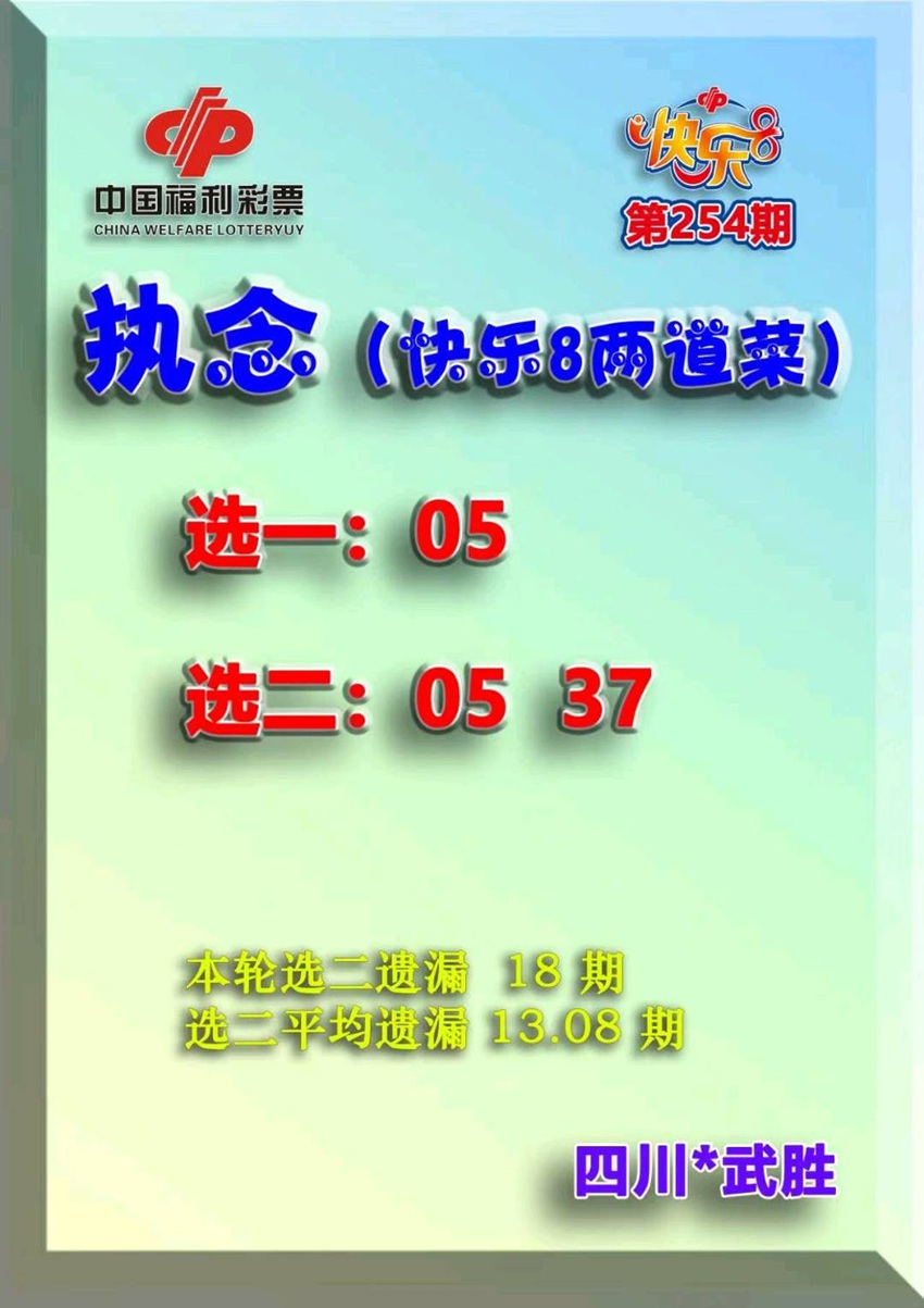2026254期四川武胜执念福彩快乐8分析推荐