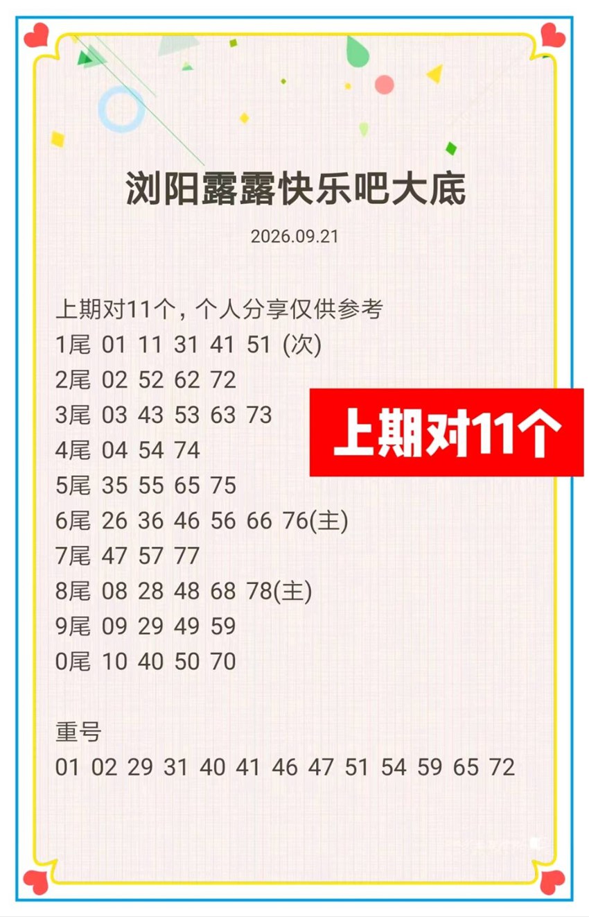 2026254期浏阳露露福彩快乐8分析推荐